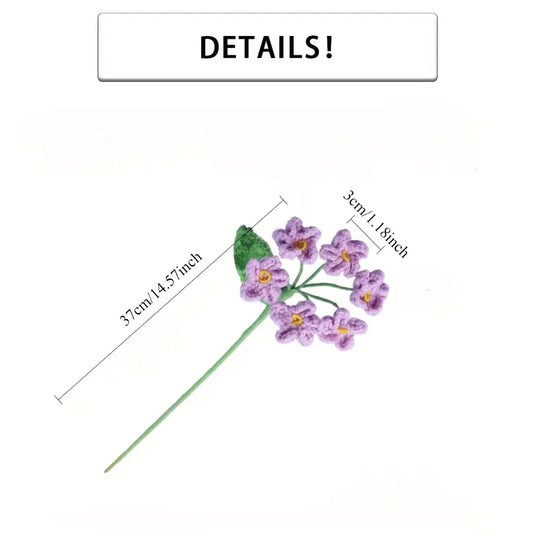 7 Pieces bundle Forget me-not Crochet Flowers , Perfect for Gifts on Valentine'S Day, Teacher'S Day, Mother'S Day, Father'S Day, Weddings, Anniversaries, Birthdays, And for Decorating Living Rooms, Rooms, Balconies, And Vases for Easter