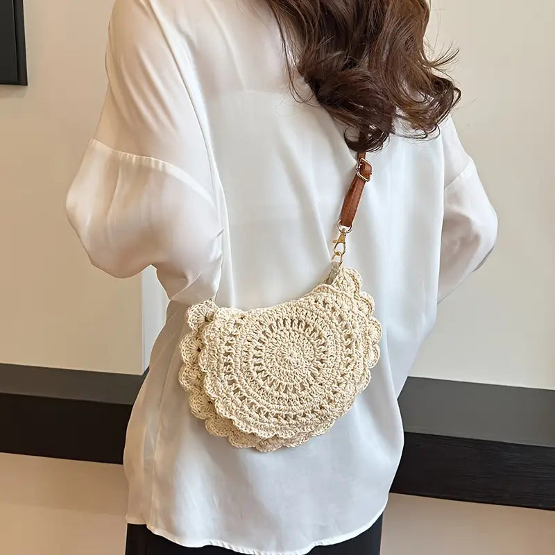 Viral Crochet Tote  Bag – Reusable & Stylish Shoulder Bag Crossbody Tote Bag for Women