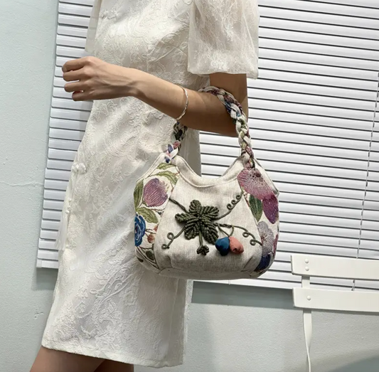 Bohemian Style Handmade Crochet Tote Bag  – Reusable & Stylish Shoulder Bag