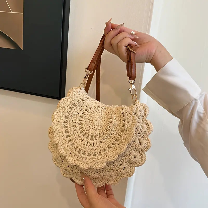 Viral Crochet Tote  Bag – Reusable & Stylish Shoulder Bag Crossbody Tote Bag for Women