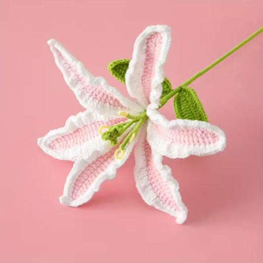 Big Size Crochet Pink LILLY , Perfect for Gifts on Valentine'S Day, Teacher'S Day, Mother'S Day, Father'S Day, Weddings, Anniversaries, Birthdays, And for Decorating Living Rooms, Rooms, Balconies, And Vases for Easter